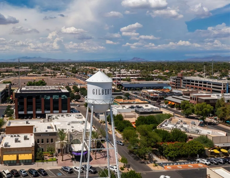Aerial view of Gilbert, AZ