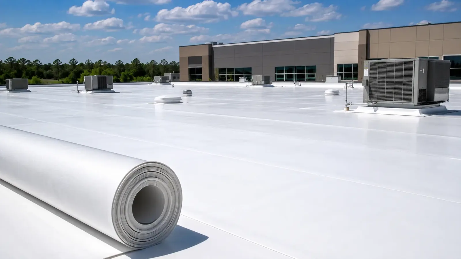 White TPO commercial roof