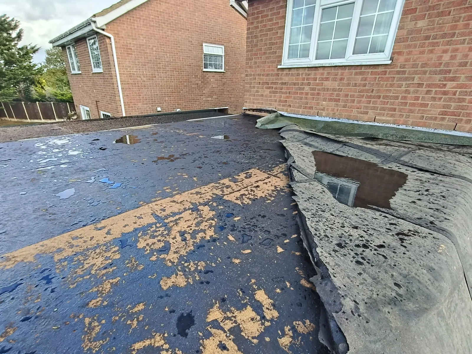 Commercial roof wind damage
